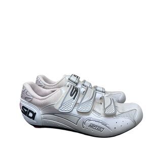 Sidi Zephyr Carbon Pearl White Cleat  Women's Size EU 41-1/2 Road Cycling EUC